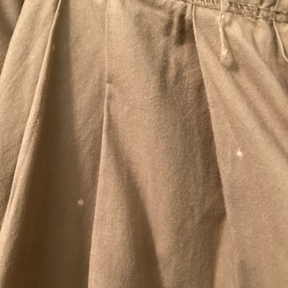 Cordelia Rayon Khaki Green Olive Brown Brass Snaps Skirt Size Small - Picture 6 of 8